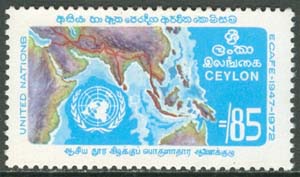 Ceylon – M  424 Vetenskaps Kommissionen 25 år, märke kpl **