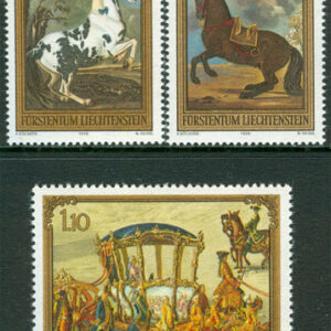 Liechtenstein – M  717-719 Hästar – Konst, 3 kpl **
