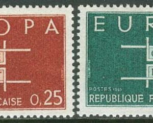 Frankrike – M 1450-1451 Europa CEPT 1963, fin serie 2 kpl **