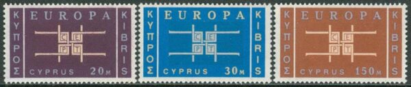 Cypern - M  225-227 Europa CEPT 1963, 3 kpl **
