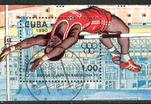 Kuba – M BL 118 OS i Barcelona 1992 Höjdhopp, Block