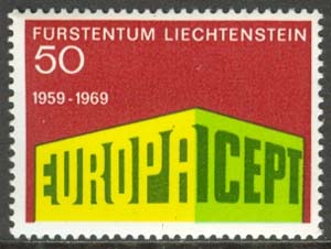 Liechtenstein – M  507 Europa CEPT 1969 10 år, 1 kpl **