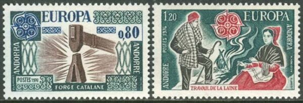 Andorra Fr - M  274-275 Europa CEPT 1976 Hantverk, 2 kpl **