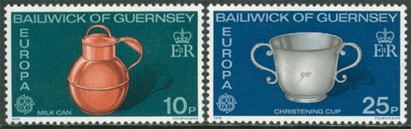 Guernsey - M  133-134 Europa CEPT 1976 Hantverk, 2 kpl **