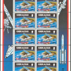 Gibraltar – M  613-614 Europa CEPT 1991 Europa i Rymden, 2 st Miniark **