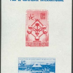 Haiti – M BL   7 Världsutställ 1958 i Bryssel, fint Block **