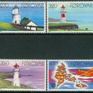 Färöarna – F  123-126 Fyrar bla Nólsoy & Tórshavn, 4 kpl **