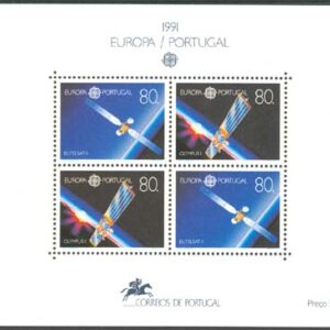 Portugal – M BL  78 Europa CEPT 1991 Rymdåldern, fint Block **