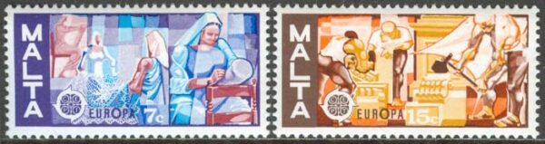 Malta - M  532-533 Europa CEPT 1976 Hantverk, 2 kpl **