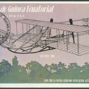 Ekvatorialguinea – M BL 311 D Flyg-Wrights The Flyer 1903, fint Block