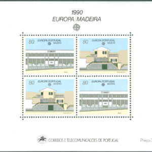 Madeira – M BL  11 Europa CEPT 1990 Postbyggnader, Block **