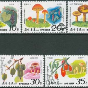 Nordkorea – M 2999-3003 Svampar & Bär, serie 5 olika