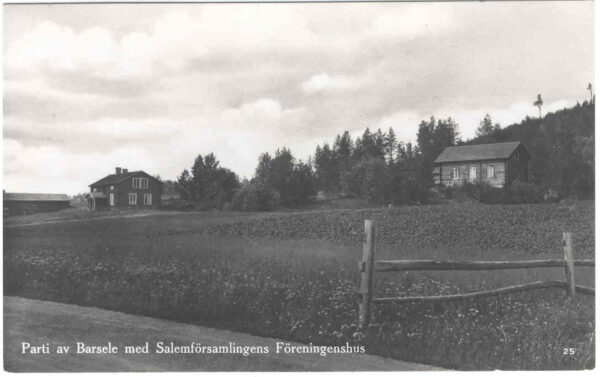 Parti av Barsele med Salemförsamlingens Föreningshus - obegagnat felfritt