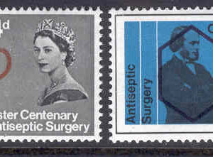 England – M  390-391 x Upptäckten av antiseptisk sårbehandling 100 år, 2 kpl **