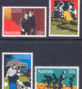 Australien – M  720-723 Välfärd, bl a fritidssport, 4 kpl**