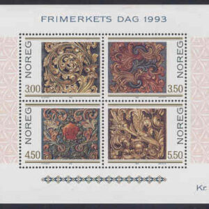Norge – F BL  20 Träsnidarkonst, Frimärkets Dag 1993, block**