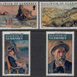 Guernsey – M  110-113 Konst – Målningar av P-A Renoir,  4 kpl **