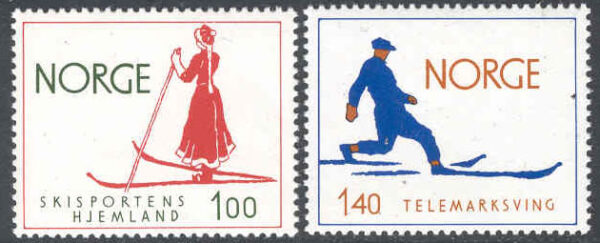 Norge - F  728-729 Skidsportens hemland, 2 kpl **
