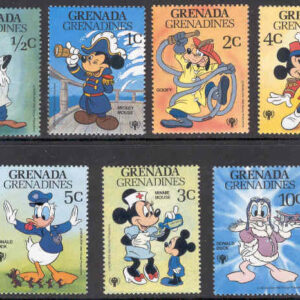 Grenada Grenadines – M  357-363 Disney – Disneyfigurer i olika yrken, 7 ol**