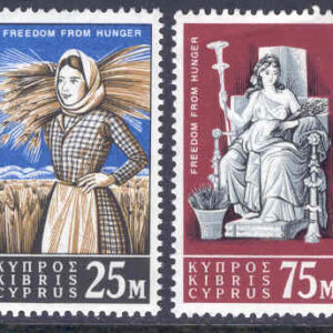 Cypern – M  218-219 Världskampanjen mot Hungern 1963, 2 kpl**