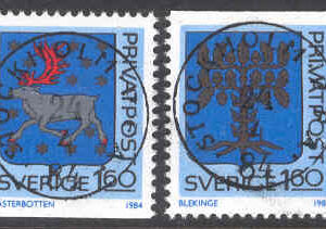 F 1295-1298. Praktstämplade utg.dagen STOCKHOLM PFA 24.4.84