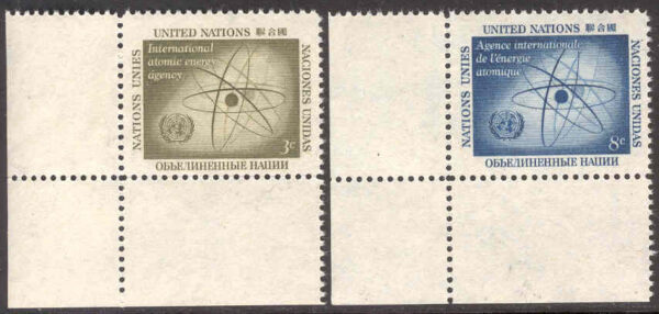 FN New York - M   66-67 Int. atomenergiorganet IAEA, serie 2 kpl **