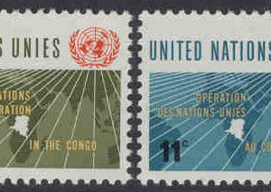 FN New York – M  120-121 FN´s insats i Kongo, ONUC, 2 kpl **