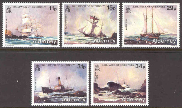 Alderney - M   32-36 Båtar, skeppsvrak, 5 kpl**
