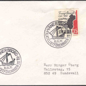 Vänersborg 6.11.71 Filatelistföreningen 25 år
