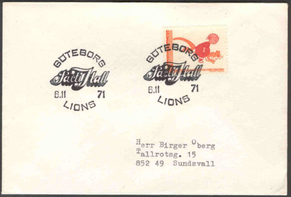 Göteborg 6.11.71 Lions PartiHall
