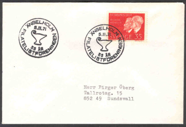 Ängelholm 5.11.71 Filatelistföreningen 35 år