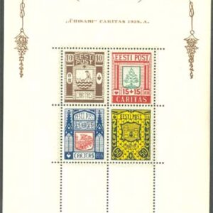Estland – M  131-134 (BL 1) Gemenskapsstöd 1938 – Stadsvapen, block **