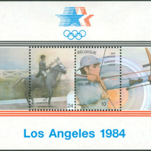Belgien – M BL  54 OS i Los Angeles 1984 bla Bågskytte, Block **