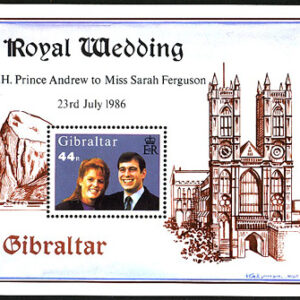 Gibraltar – M BL  10 Bröllop – Prins Andrew – S Ferguson, Block **