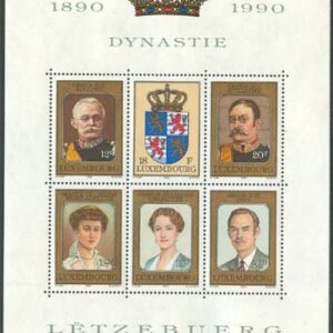 Luxemburg – M BL  16 Dynastin i Luxemburg 100 år, block **
