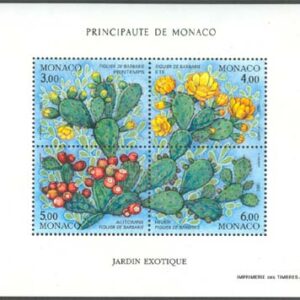 Monaco – M BL  53 De fyra årstiderna, fikonkaktus, block kpl **