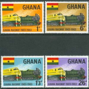 Ghana – M  162-165 Tåg – Järnväg i Ghana 60 år, 4 kpl **