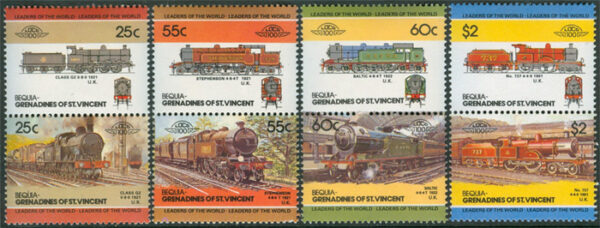 Bequia Grenadines of St. Vincent - M   82-89 Lok bla Stephenson, 8 kpl **