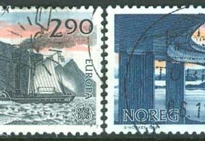 Norge – F 1034-1035 Europa CEPT 1988 Transport, serie 2 kpl