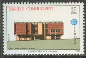 Turkiet – M 2777 Europa CEPT 1987 Byggnader, märke **