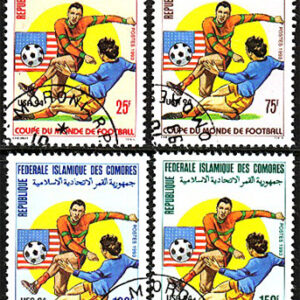 Komorerna – M 1009-1012 VM i Fotboll i USA 1994, vacker serie 4 kpl