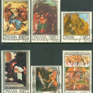 Panama – M  917-922 Religiös Konst bla S Botticelli , serie 6 kpl