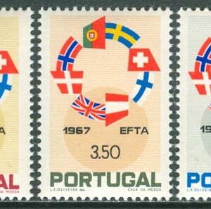 Portugal – M 1043-1045 EFTA – Ring med Flaggor, 3 kpl **