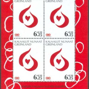 Grönland – F BL  60 Kampen mot Cancer, fint Block **
