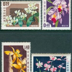 Kina Taiwan – M  288-291 Blommor – Orkidéer, serie 4 kpl **