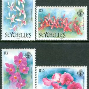 Seychellerna – M  684-687 Blommor – Orkidéer, fin serie 4 kpl **