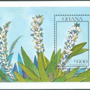 Ghana – M BL 163 Blommor – Orkidéer, vackert Block **