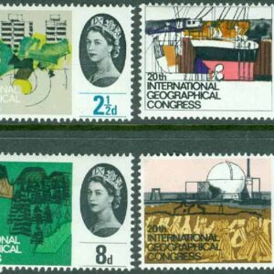 England – M  374-377x 20:e Internationella Geografiska kongressen, 4 kpl **