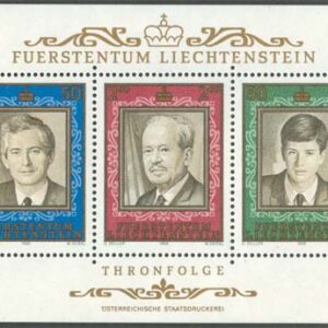 Liechtenstein – M Bl  13 Franz Josef II 50 år på Tronen, Block **