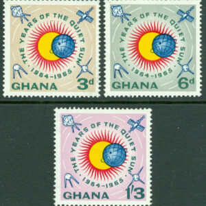 Ghana – M  185-187 A Internationella solåret 1964-65, 3 kpl **